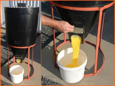 Silo with Lid & Gal Stand 200 litre - Teal