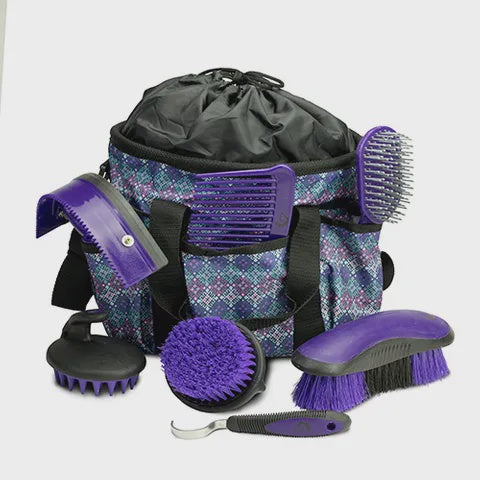 Grooming Kit - Pattern - Geo Purple