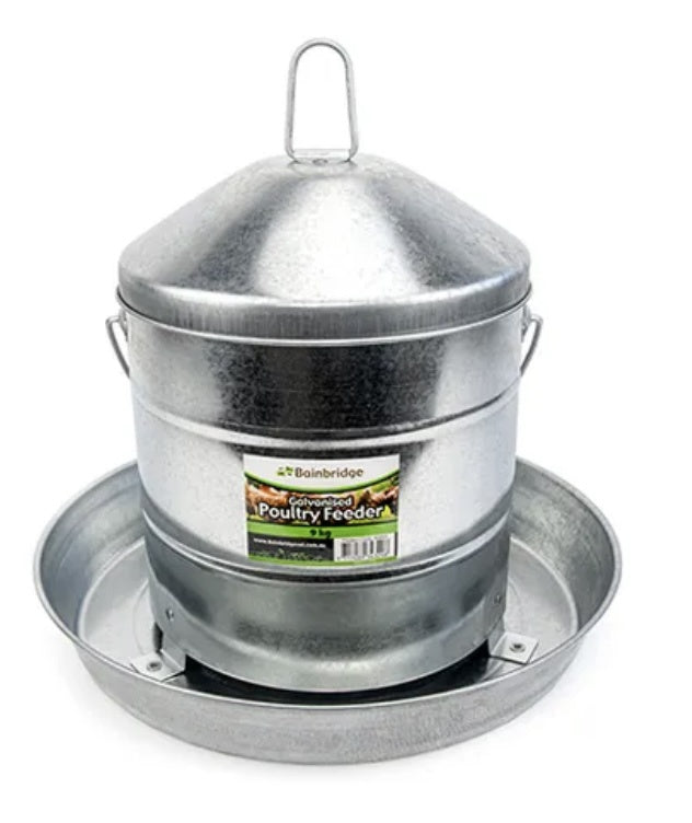 Bainbridge Galvanised Poultry Feeder 9kg