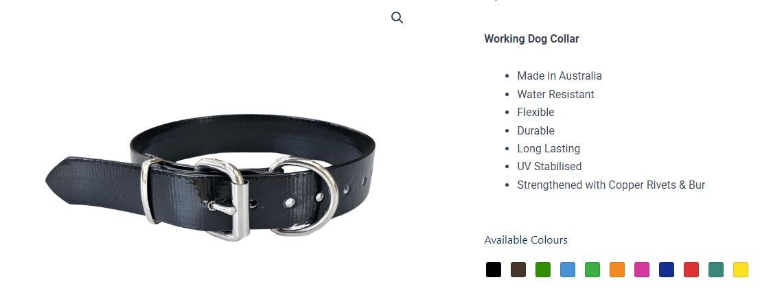 PVC Working Dog Collar LRG