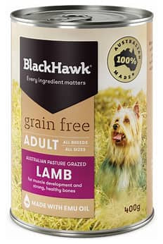 Black Hawk Dog Grain Free Lamb 400g Wet Canned Food