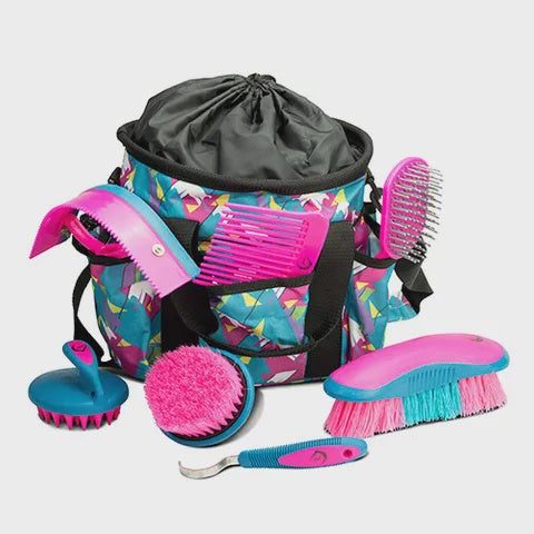 Bainbridge Grooming Kit - Pattern -Abstract Pink Blue