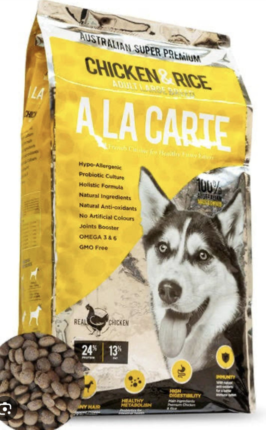 A La Carte Chicken & Rice Medium - Large Breed 18kg