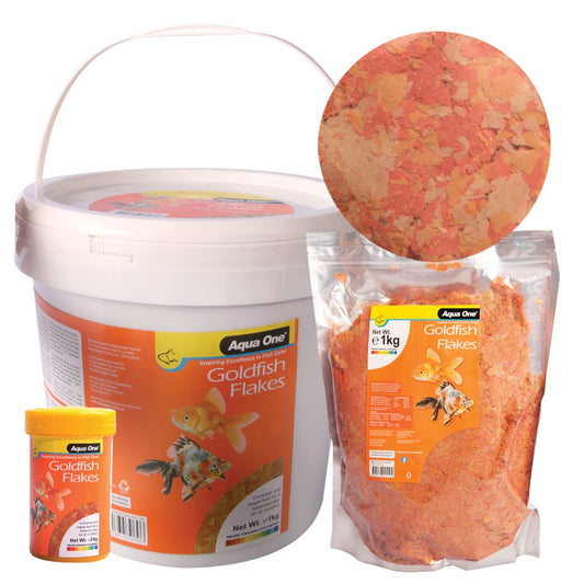 AQUA ONE Economy Goldfish Flake Food Bulk  Bag 1kg