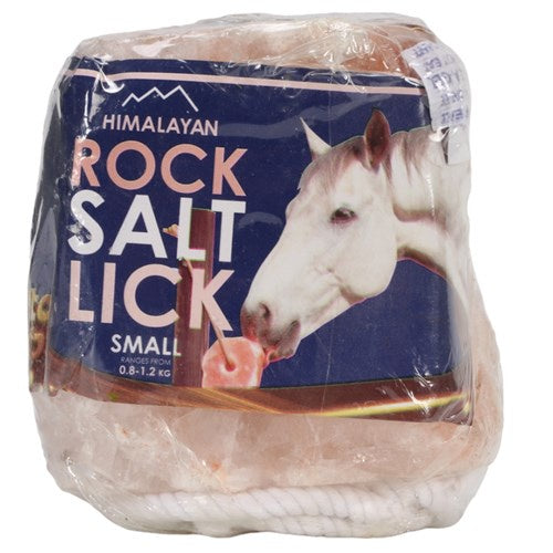 Himalayan Rock Salt Lick w/Rope 0.8 to 1.2kg