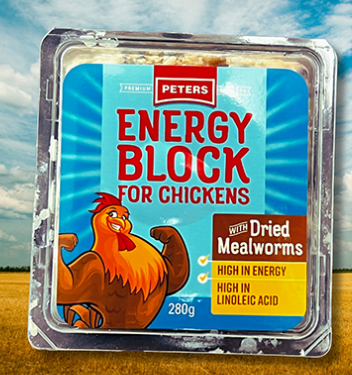 PETERS Poultry Energy Block Mealworms 280g