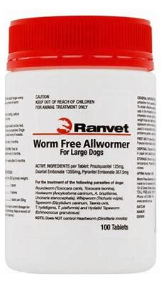 Ranvet Allwormer Large dogs 100tab