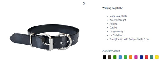 PVC Working Dog Collar MED