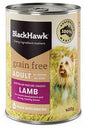Black Hawk Dog Grain Free Lamb 400g Wet Canned Food
