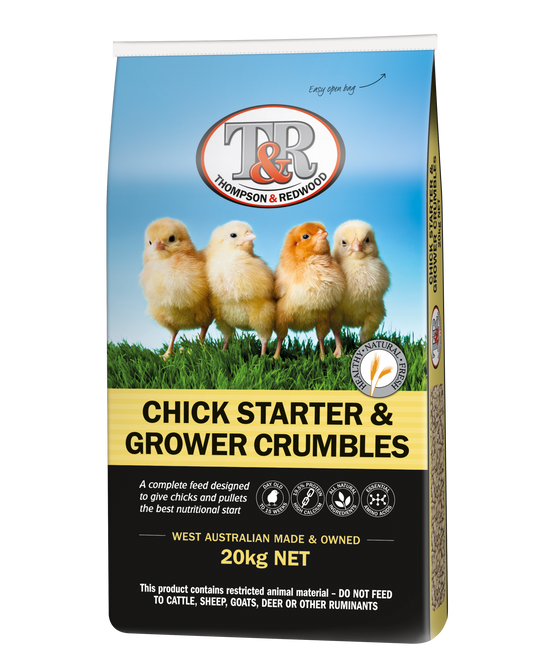 Chick Starter & Grower Crumble (20kg) T&R