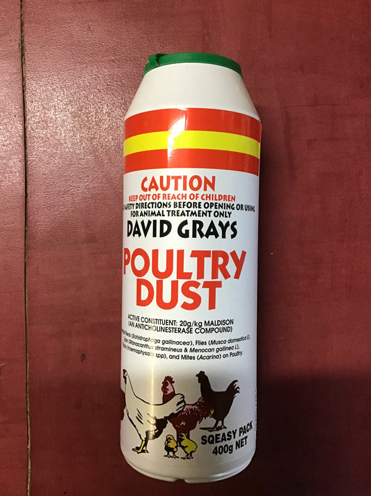 David Gray Poultry Dust 400gm Squeasy Pack